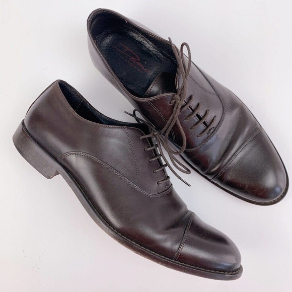 Dama Italian Designs Vero Cuoio Brown Leather Lace Up Dress Shoes Mens 42 9 main image 6